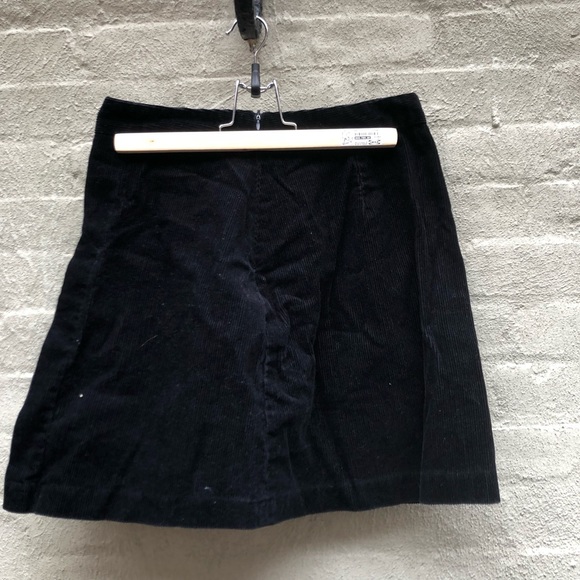 Zara Dresses & Skirts - Black corduroy a-line mini skirt with pleat
